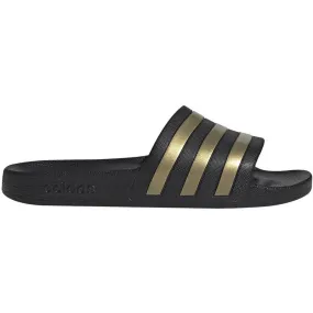 Adidas Mens Adilette Aqua Slippers - Black/Gold