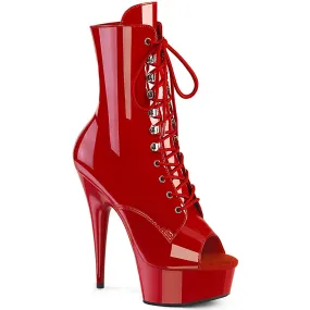 DELIGHT-1021 Red Patent Pleaser High Heel Boots