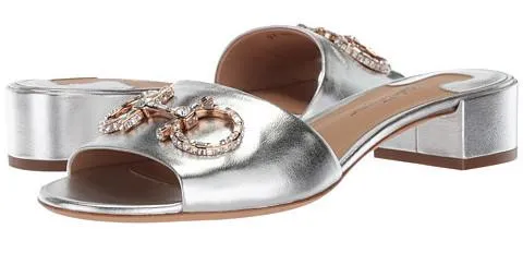 'Lampio' Crystal Slide Mule Sandals - Gold, Silver, Pink, Black