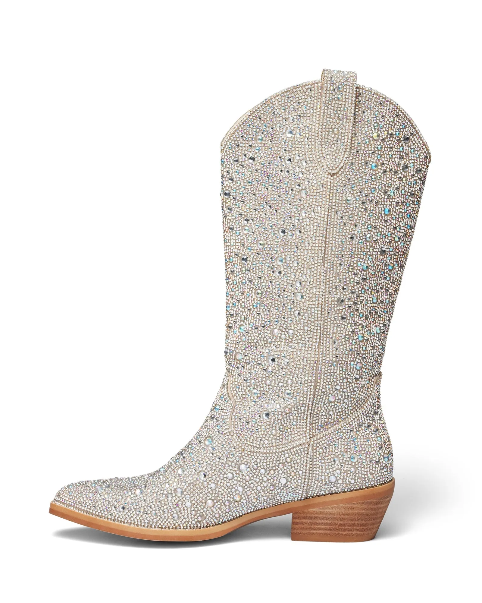 Majesty Cowboy Boot Silver Rhinestones