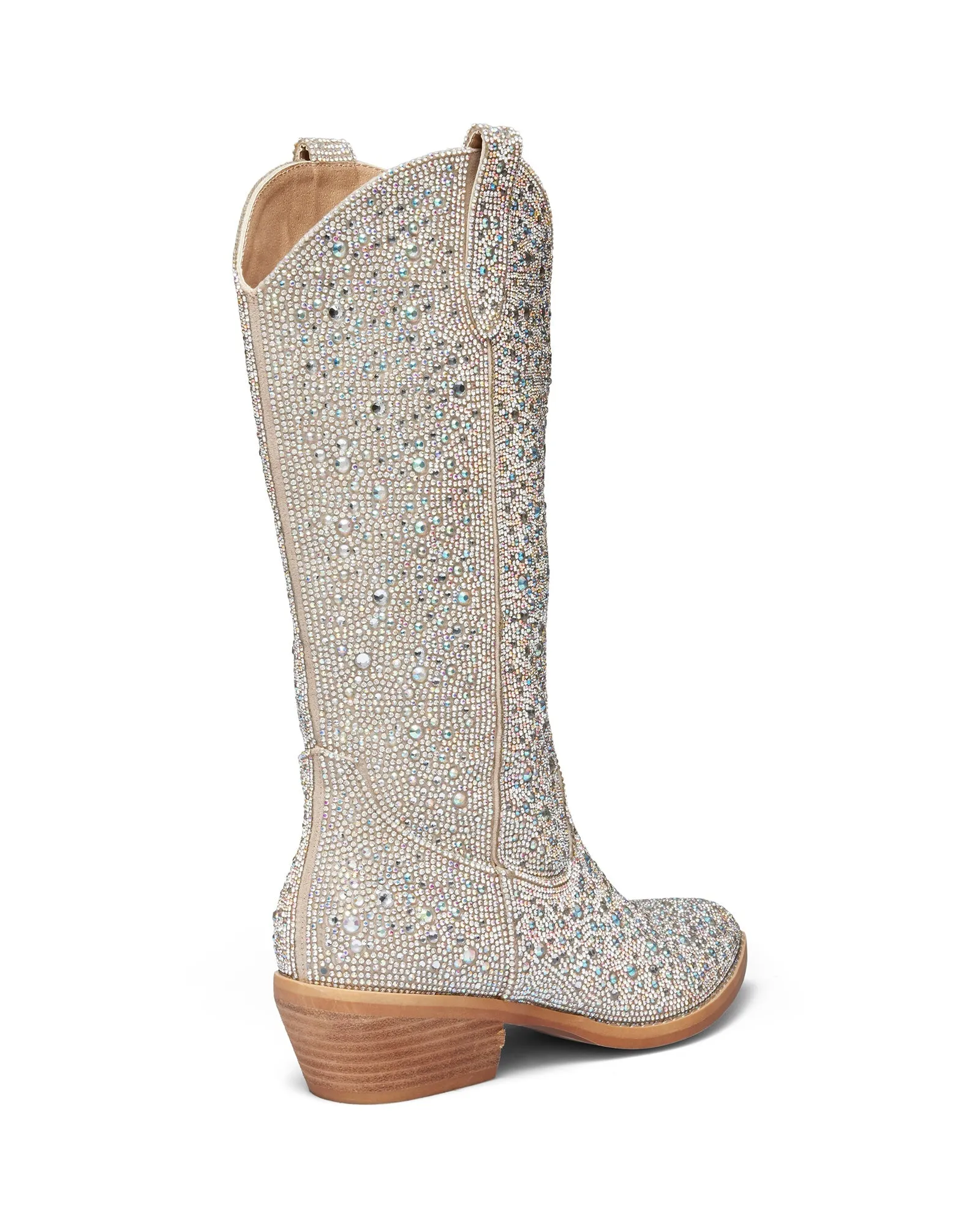 Majesty Cowboy Boot Silver Rhinestones